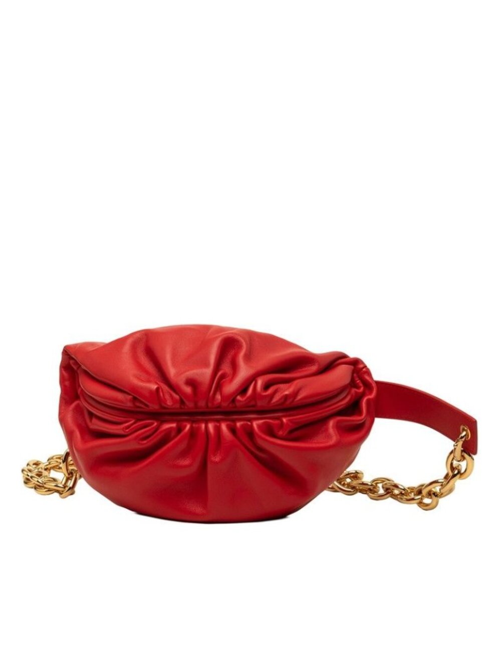 Bottega Veneta the Chain Pouch Shoulder Bag Red Leather